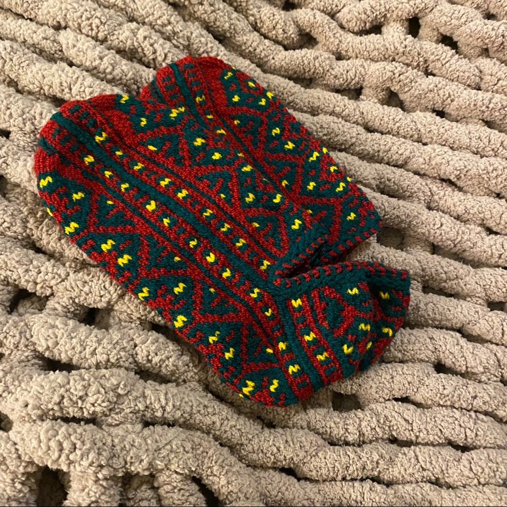 Hand Knitted Turkish Wool Socks | 100 % Natural Wool | Indoor Slipper Socks